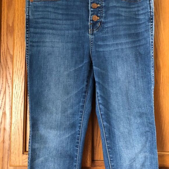 Madewell 10” High Rise Button Fly Skinny Crop Jeans - 26 - Picture 4 of 12